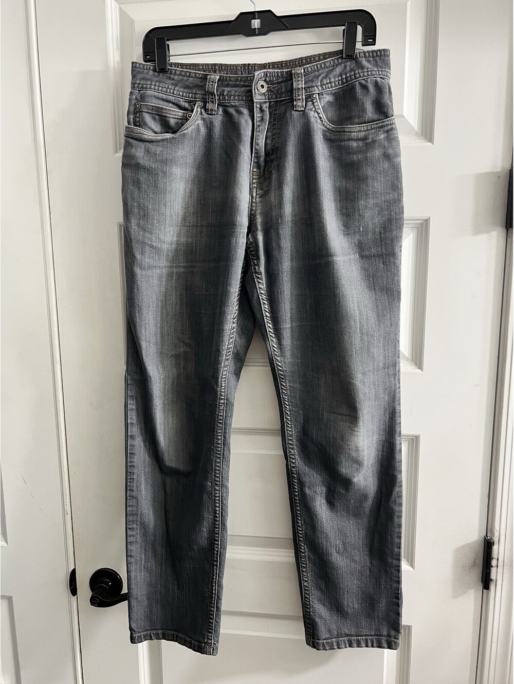PrAna Jeans Men’s 30x30 Dark Wash Gray Slim Fit Breathe Denim - Picture 1 of 9